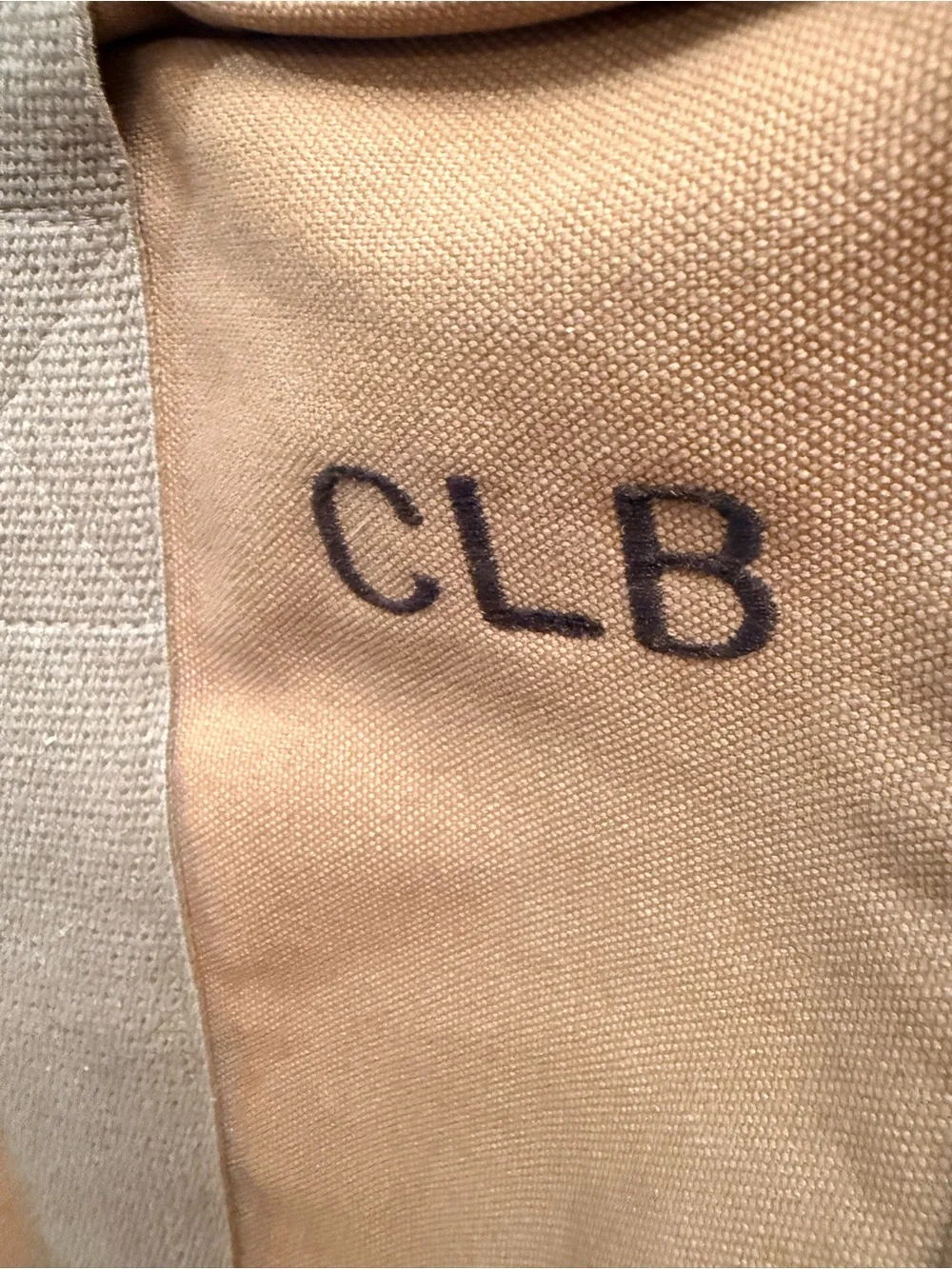 Lands' End Square Rigger  Canvas Laptop Bag in Tan with Gray Straps